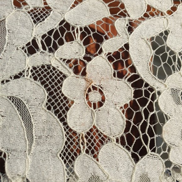 Tigerlily 8 Blue Paisley Crepe embroidered Lace button cool tones flowy Dress - Picture 10 of 13